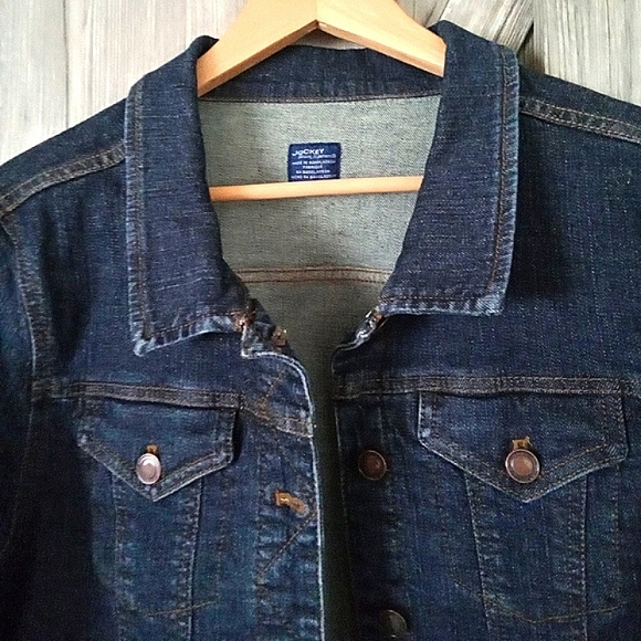 Jockey Brand Stretch Denim Jean Jacket L - Picture 4 of 8